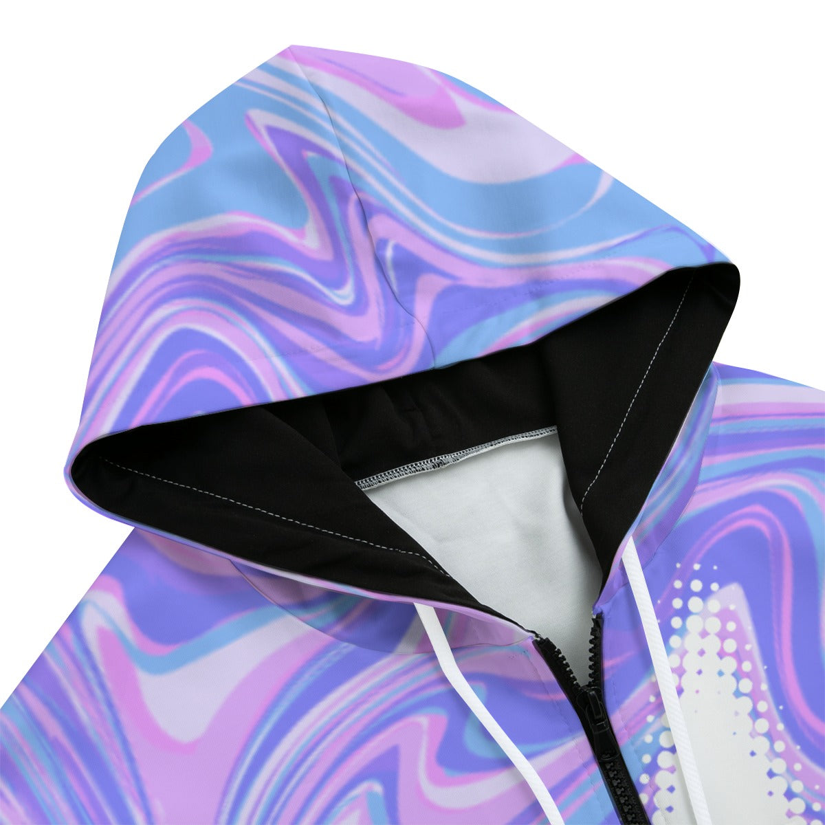 Bluza Hoodie Zip Y2K Purple Liquid Swirl