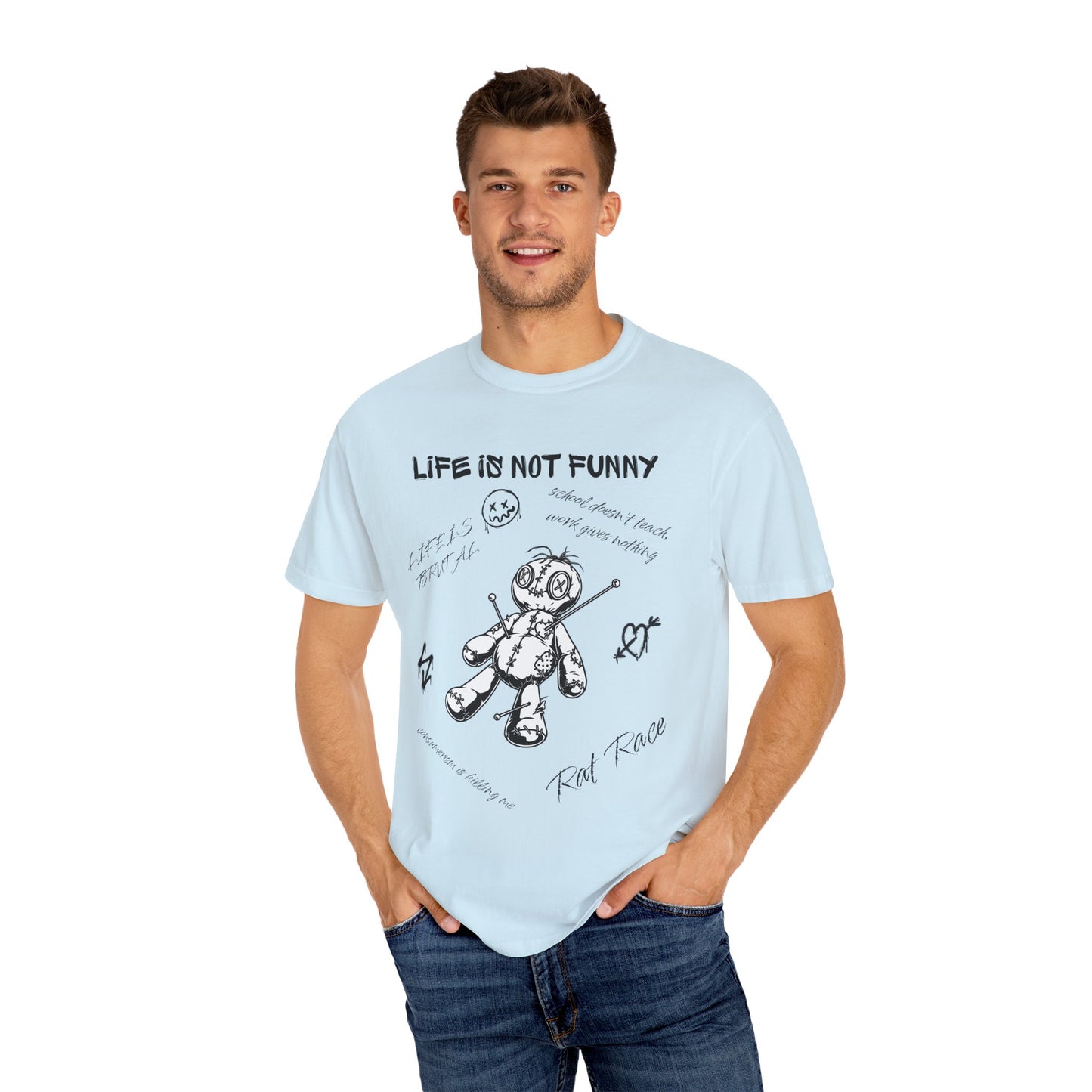 T-Shirt Unisex Life is no Funny Abstract-VibesStreet