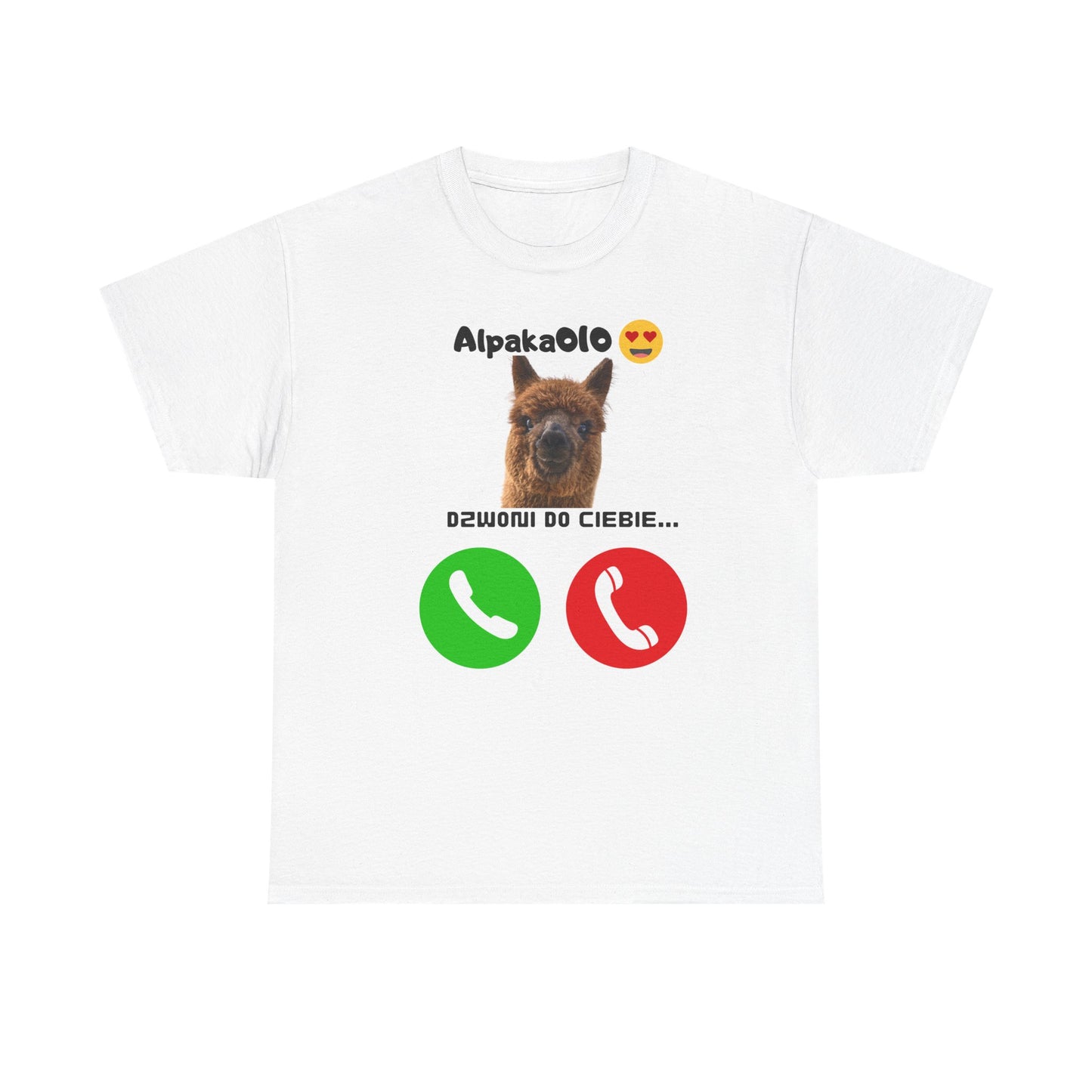 Koszulka unisex Alpaka dzwoni do Ciebie