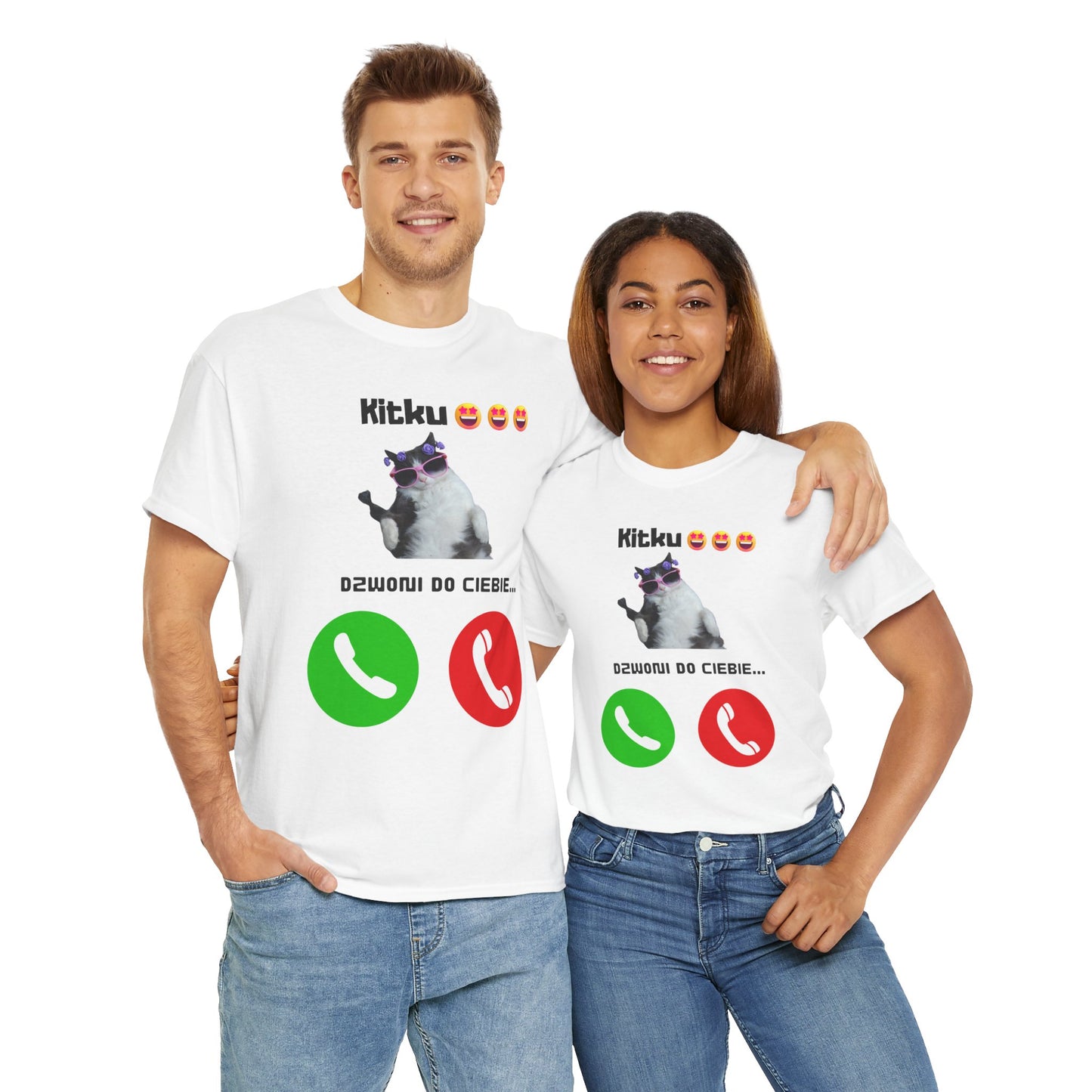 T-shirt unisexe Kitku vous appelle