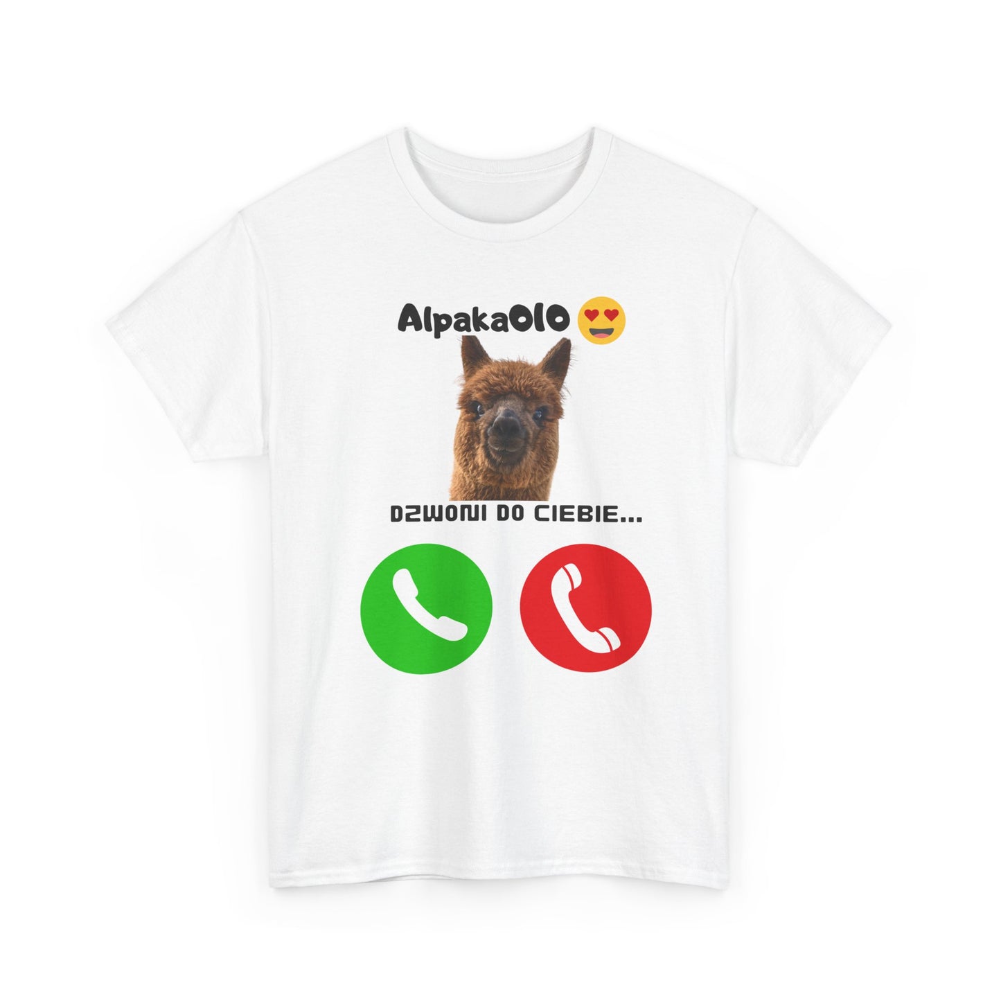 Koszulka unisex Alpaka dzwoni do Ciebie